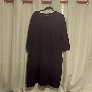 Lane Bryant cranberry striped dress 18/20